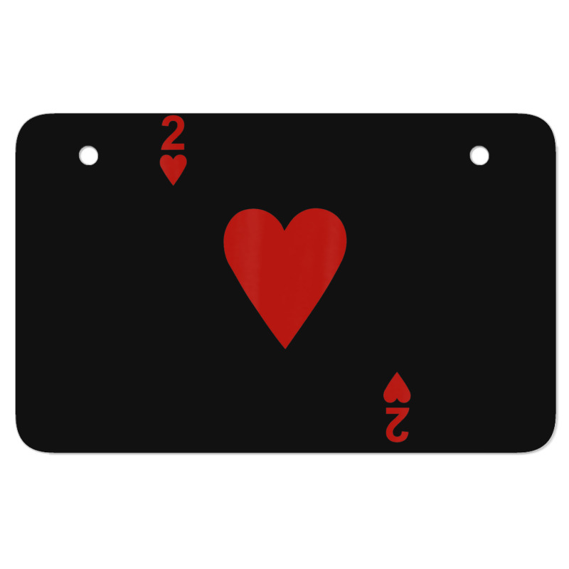 Two Of Hearts Blackjack Cards Poker 21 2 Atv License Plate | Artistshot