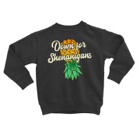 Upside Down Pineapple Down For Shenanigans Swinger Toddler Sweatshirt | Artistshot