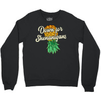 Upside Down Pineapple Down For Shenanigans Swinger Crewneck Sweatshirt | Artistshot