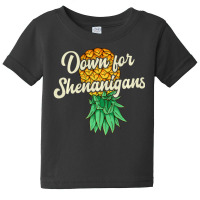 Upside Down Pineapple Down For Shenanigans Swinger Baby Tee | Artistshot