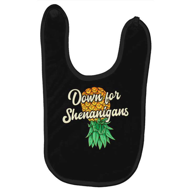 Upside Down Pineapple Down For Shenanigans Swinger Baby Bibs | Artistshot