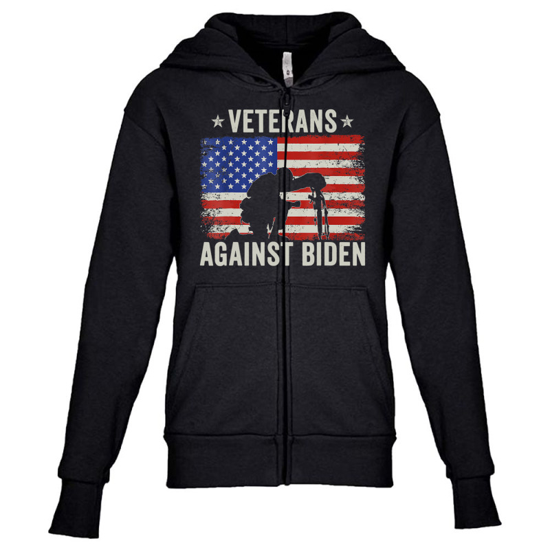 Veterans Against Say Their Names Joe Anti Biden, 4th July Youth Zipper Hoodie by Min09 | Artistshot