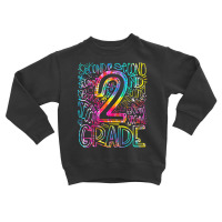 Tie Dye 2nd Grade Typography Team Second Grade Teacher Toddler Sweatshirt | Artistshot