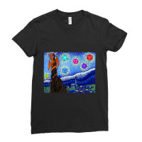 Dungeons Van Gogh Starry Night D20 T Dragons Ladies Fitted T-shirt | Artistshot