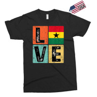 Vintage Retro I Love Ghana Flag For Ghanaian Pride Exclusive T-shirt | Artistshot