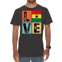 Vintage Retro I Love Ghana Flag For Ghanaian Pride Vintage T-shirt | Artistshot