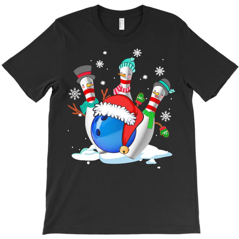 Funny Bowling With Christmas Ball Lover T  Shirt Funny Bowling With Ch T-shirt | Artistshot