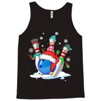 Funny Bowling With Christmas Ball Lover T  Shirt Funny Bowling With Ch Tank Top | Artistshot