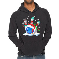 Funny Bowling With Christmas Ball Lover T  Shirt Funny Bowling With Ch Vintage Hoodie | Artistshot