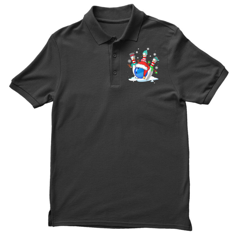 Funny Bowling With Christmas Ball Lover T  Shirt Funny Bowling With Ch Men's Polo Shirt | Artistshot