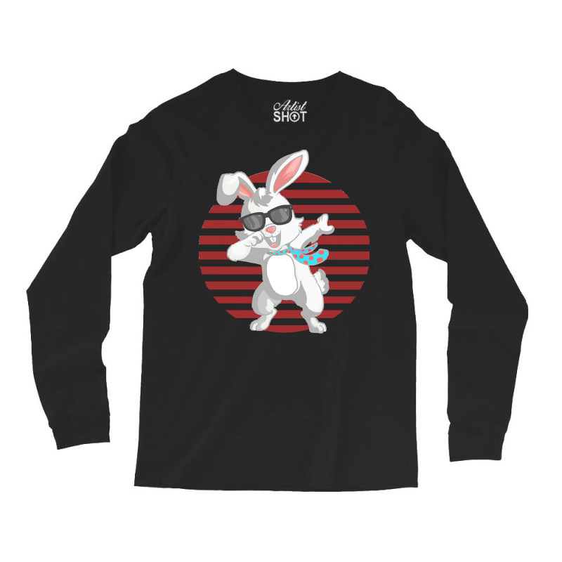 Funny Dabbit Dabbing Rabbit Sunglasses Easter Bunny Gifts Long Sleeve Shirts | Artistshot