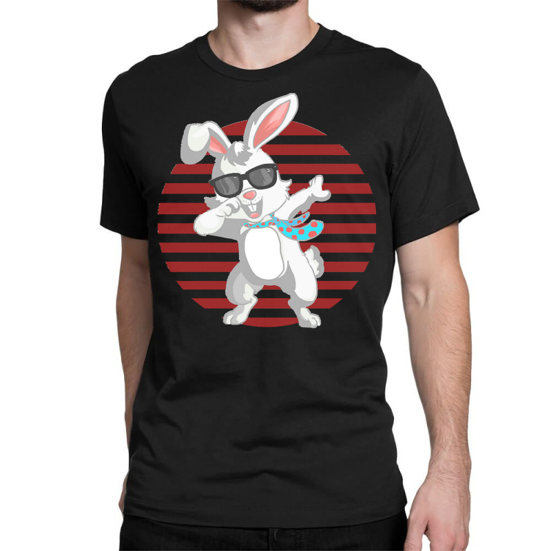 Funny Dabbit Dabbing Rabbit Sunglasses Easter Bunny Gifts Classic T-shirt | Artistshot