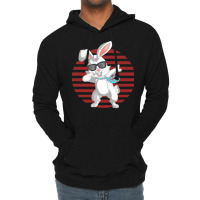 Funny Dabbit Dabbing Rabbit Sunglasses Easter Bunny Gifts Lightweight Hoodie | Artistshot