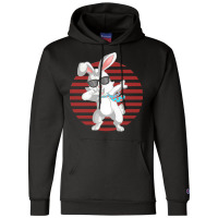 Funny Dabbit Dabbing Rabbit Sunglasses Easter Bunny Gifts Champion Hoodie | Artistshot