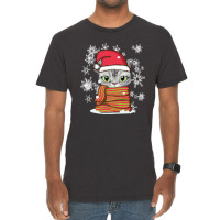 Cat Christmas Lovely Cat Christmas Vintage T-shirt | Artistshot