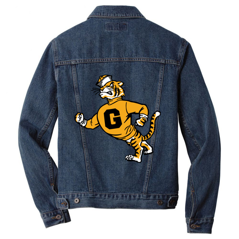 Vintage Walking Angry Tiger Grambling State Men Denim Jacket by JeremyHurley | Artistshot