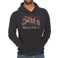 Mind Your Own Uterus Vintage Carnation Flowers Feminist Vintage Hoodie | Artistshot