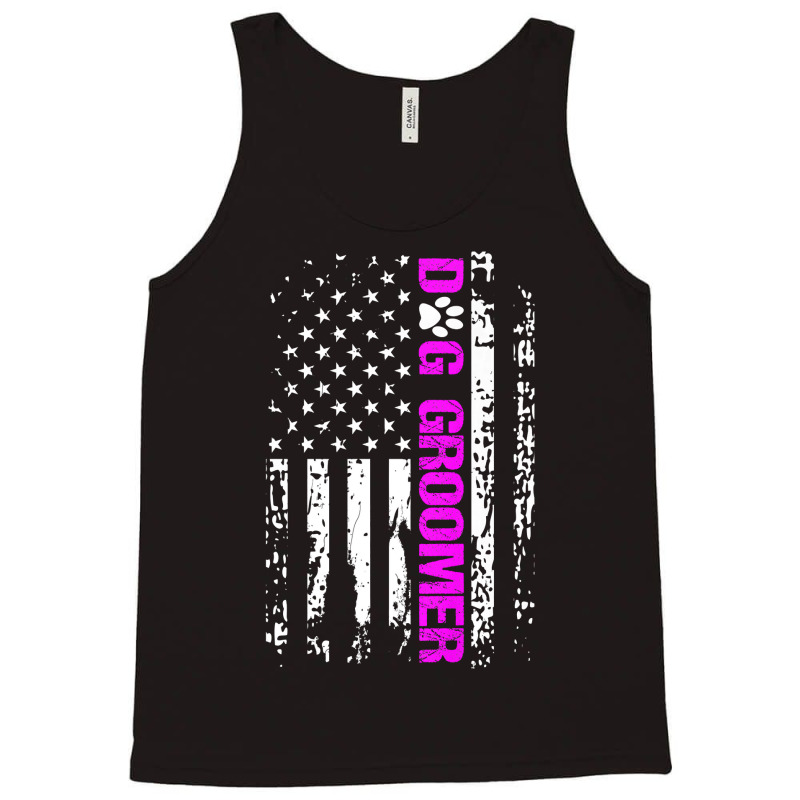 Dog Groomer  American Flag Patriotic Dog Groomer Gift Premium Tank Top by ScottArtist | Artistshot