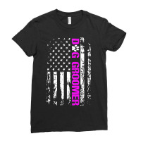 Dog Groomer  American Flag Patriotic Dog Groomer Gift Premium Ladies Fitted T-shirt | Artistshot