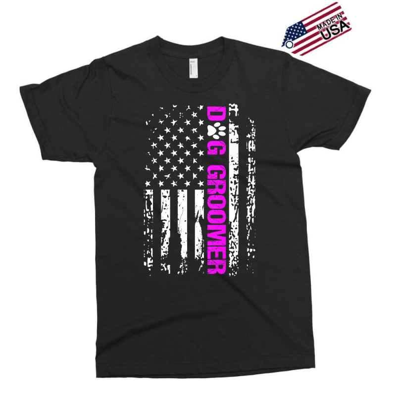 Dog Groomer  American Flag Patriotic Dog Groomer Gift Premium Exclusive T-shirt by ScottArtist | Artistshot