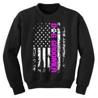 Dog Groomer  American Flag Patriotic Dog Groomer Gift Premium Youth Sweatshirt | Artistshot