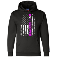 Dog Groomer  American Flag Patriotic Dog Groomer Gift Premium Champion Hoodie | Artistshot