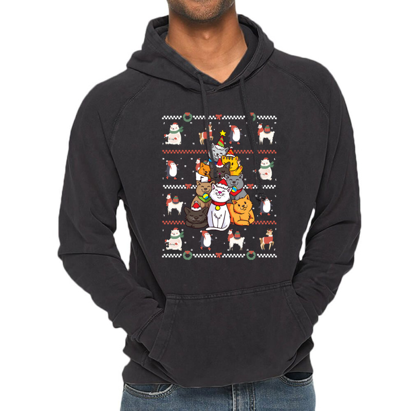 Cat Tree Cat   Cat Tree Christmas Vintage Hoodie by Irena D Good | Artistshot