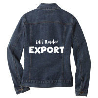 Edit Render Export Ladies Denim Jacket | Artistshot