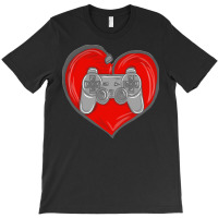 Gaming Apparel T  Shirt Heart Controller Gaming Lovers Awesome For Gam T-shirt | Artistshot