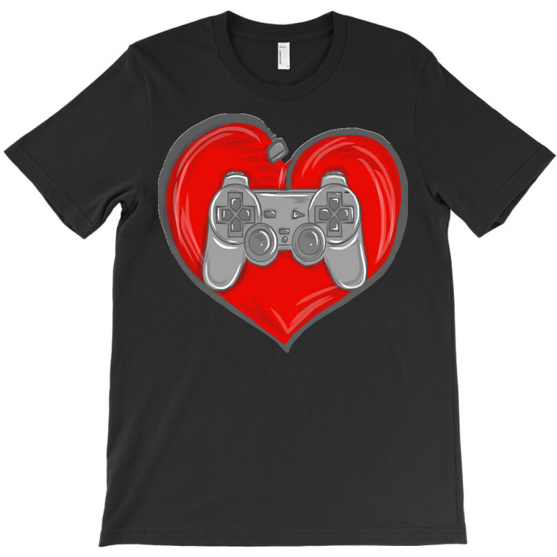 Gaming Apparel T  Shirt Heart Controller Gaming Lovers Awesome For Gam T-shirt | Artistshot