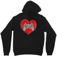 Gaming Apparel T  Shirt Heart Controller Gaming Lovers Awesome For Gam Unisex Hoodie | Artistshot