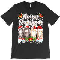 Cat Meowy Family Matching Christmas Pajamas Santa Cats Xmas T-shirt | Artistshot