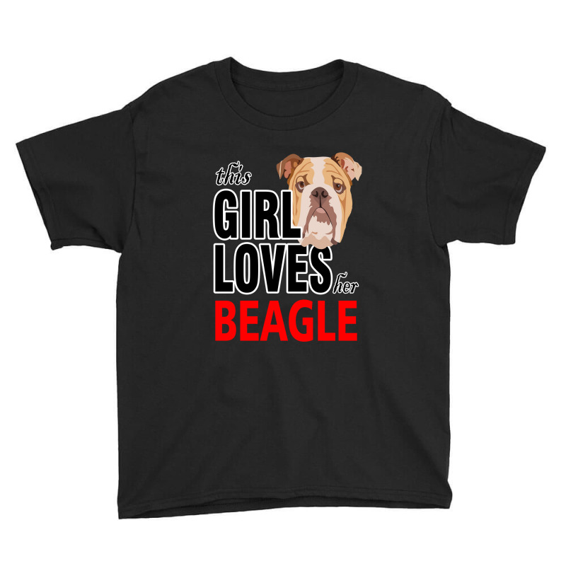 Merry Christmas Dog This Girl Loves Her Beagle Youth Tee by lorismerch | Artistshot