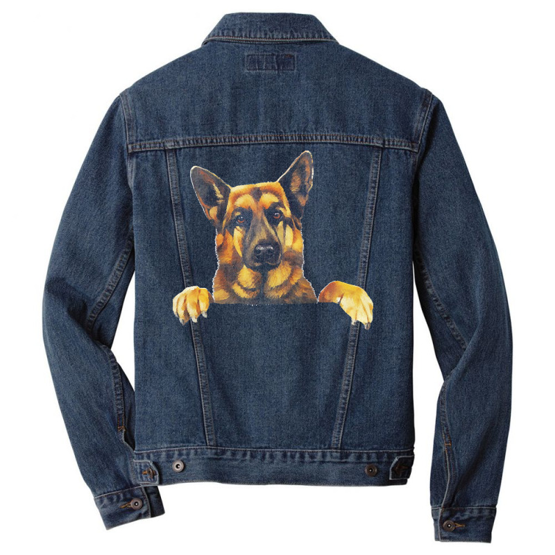 German Shepherd Dog Clothes T  Shirt Cute German Shepherd Dog Pocket S Men Denim Jacket | Artistshot