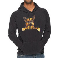 German Shepherd Dog Clothes T  Shirt Cute German Shepherd Dog Pocket S Vintage Hoodie | Artistshot