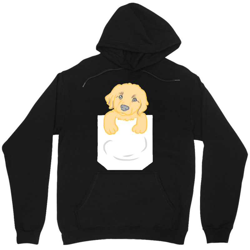 Golden Retriever Dog T  Shirt Cute Funny Golden Retriever Puppy Pocket Unisex Hoodie | Artistshot