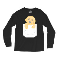 Golden Retriever Dog T  Shirt Cute Funny Golden Retriever Puppy Pocket Long Sleeve Shirts | Artistshot