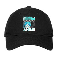 Warning May Spontaneously Talk About Anime Manga Girl Adjustable Cap | Artistshot