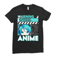 Warning May Spontaneously Talk About Anime Manga Girl Ladies Fitted T-shirt | Artistshot