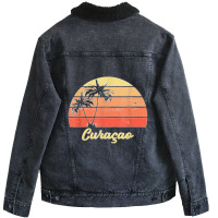 Curacao Holiday Vacation Cruise Travel Unisex Sherpa-lined Denim Jacket | Artistshot