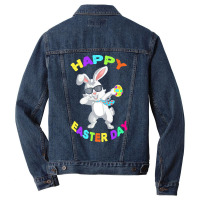 Happy Easter Bunny T  Shirt Funny Dabbing Rabbit Sunglasses Easter Bun Men Denim Jacket | Artistshot