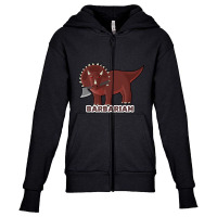 Dungeons And Dinos Rpg - Barbarian Youth Zipper Hoodie | Artistshot