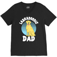 Labradoodle T  Shirt Labradoodle Dad T  Shirt V-neck Tee | Artistshot