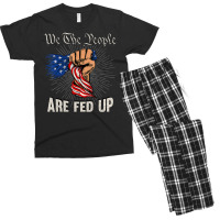 We The People Are Fed Up American Fist Flag 1776 Men's T-shirt Pajama Set | Artistshot