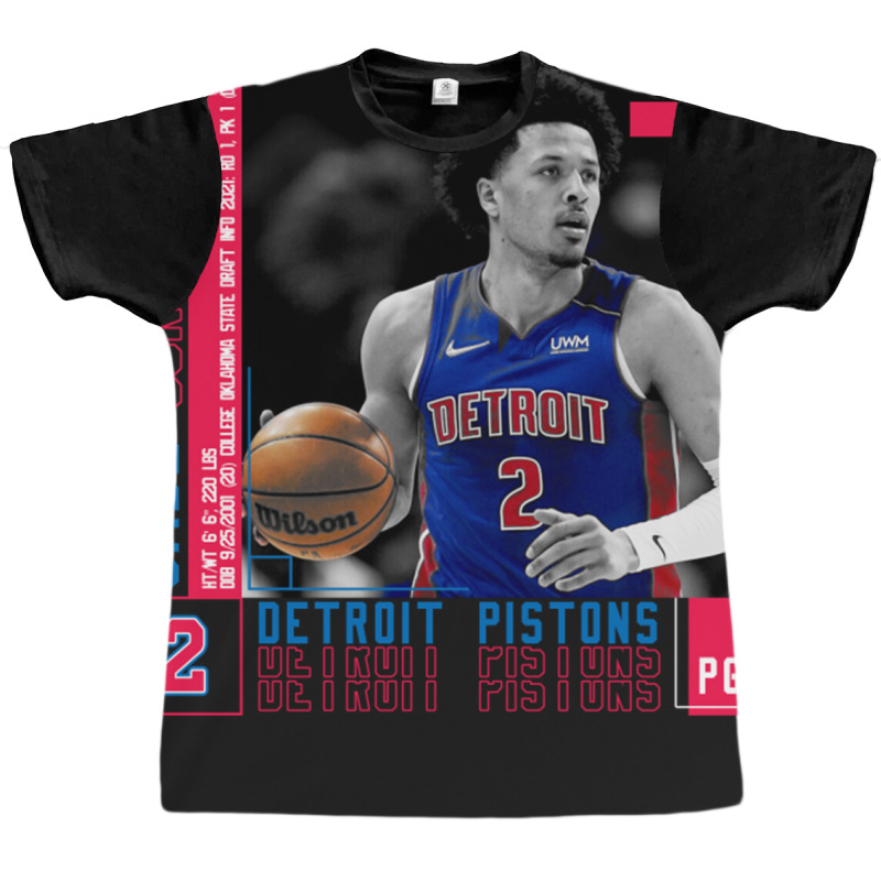 Cade Cunningham Basketball Edit Poster Pistons Graphic T-shirt by adwoaafredyy | Artistshot