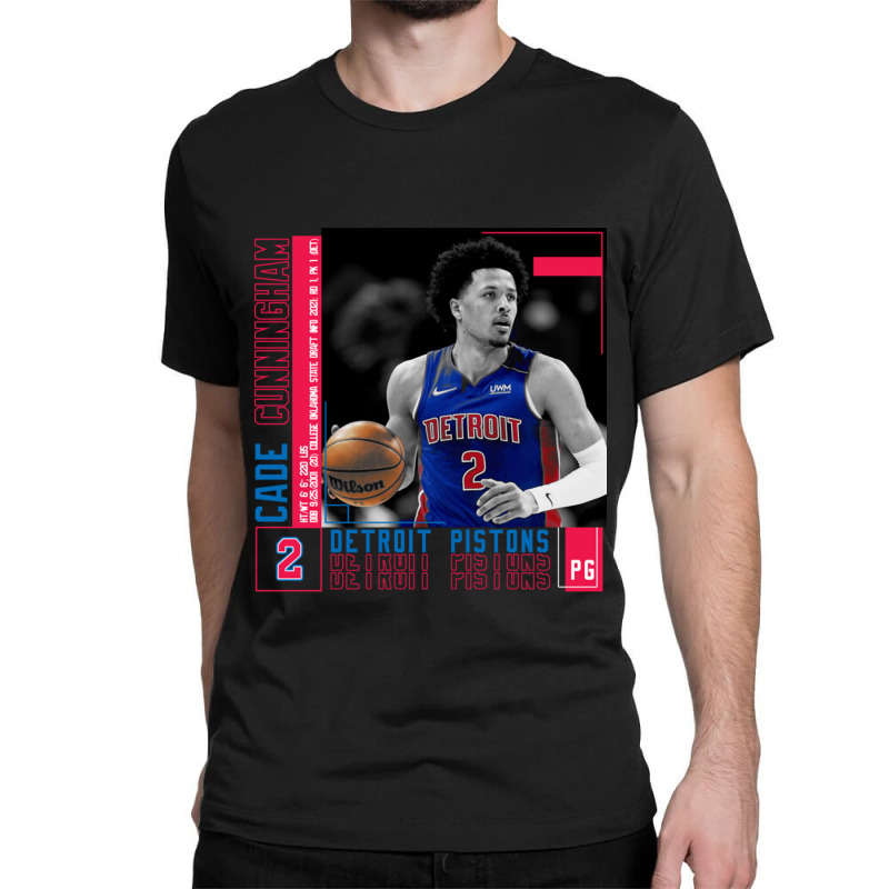 Cade Cunningham Basketball Edit Poster Pistons Classic T-shirt by adwoaafredyy | Artistshot