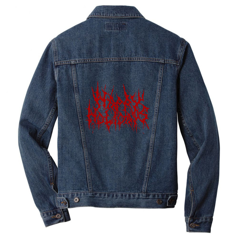 Happy Metal Holidays Men Denim Jacket by Irena D Good | Artistshot