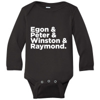 Egon & Peter & Winston & Raymond Long Sleeve Baby Bodysuit | Artistshot