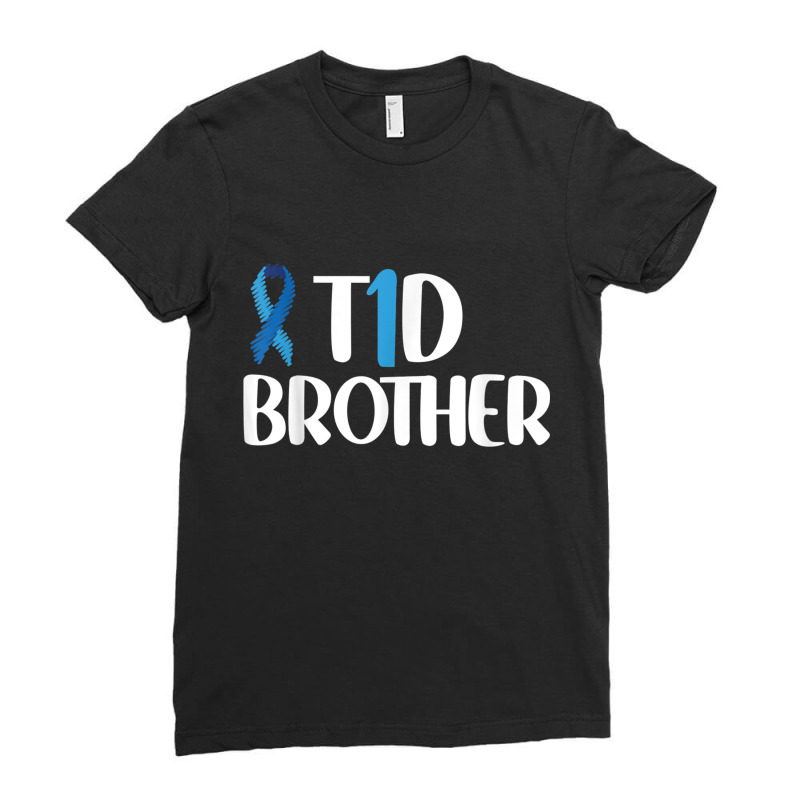 T1d Brother Shirt Type 1 Diabetes Awareness Brother Kids Ladies Fitted T-Shirt by MaricelyOrtiz | Artistshot