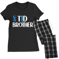 T1d Brother Shirt Type 1 Diabetes Awareness Brother Kids Women's Pajamas Set | Artistshot